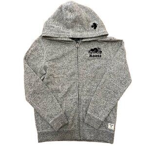Roots Salt & Pepper Full Zip Hoodie Youth Size XXL Black & White
